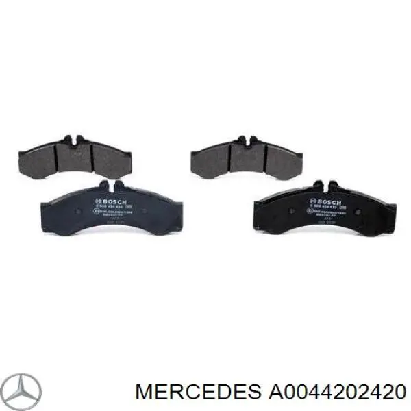 Гальмівні колодки Mercedes A0044202420 ціна, від 26.63 USD