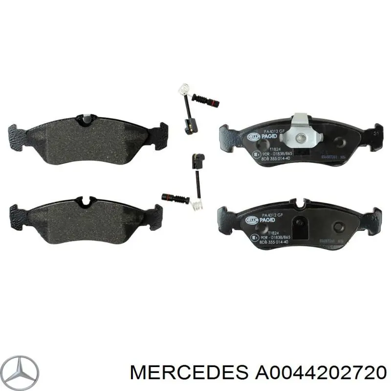 A0044202720 Mercedes колодки гальмові задні, дискові