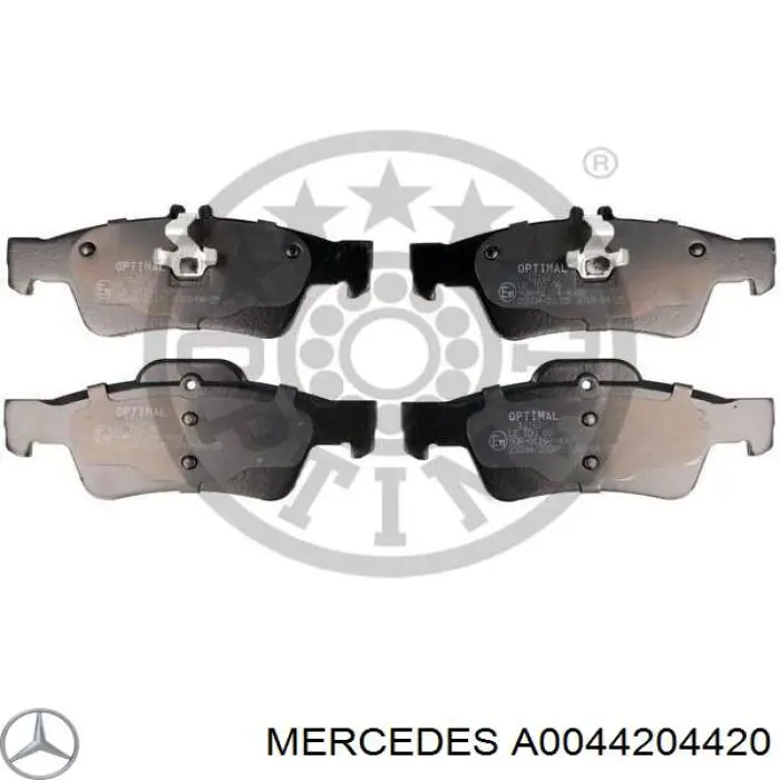 A0044204420 Mercedes колодки гальмові задні, дискові