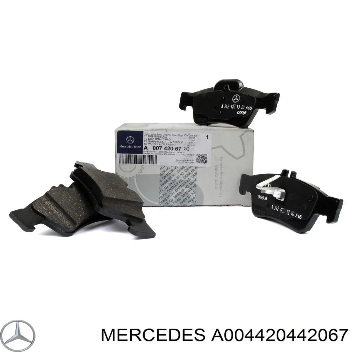 A004420442067 Mercedes колодки гальмові задні, дискові