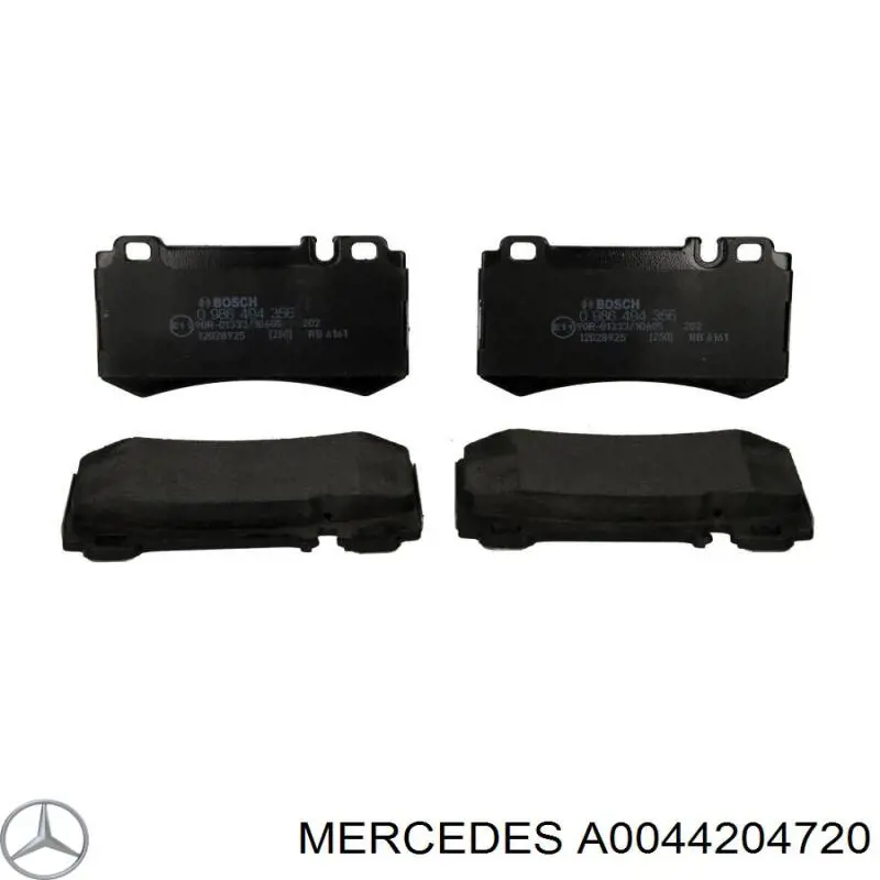 A0044204720 Mercedes колодки гальмові задні, дискові