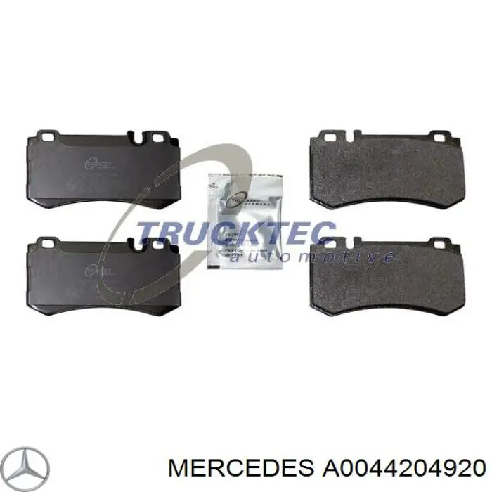 A0044204920 Mercedes колодки гальмові задні, дискові