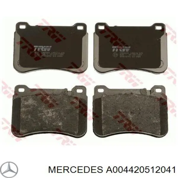 A004420512041 Mercedes колодки гальмівні передні, дискові