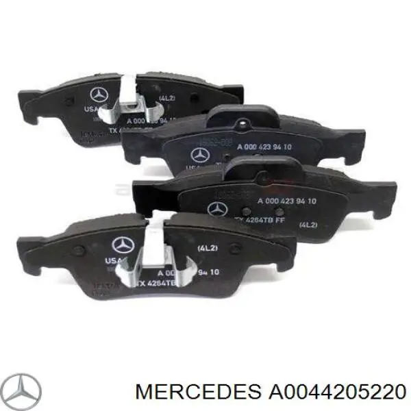 A0044205220 Mercedes колодки гальмові задні, дискові