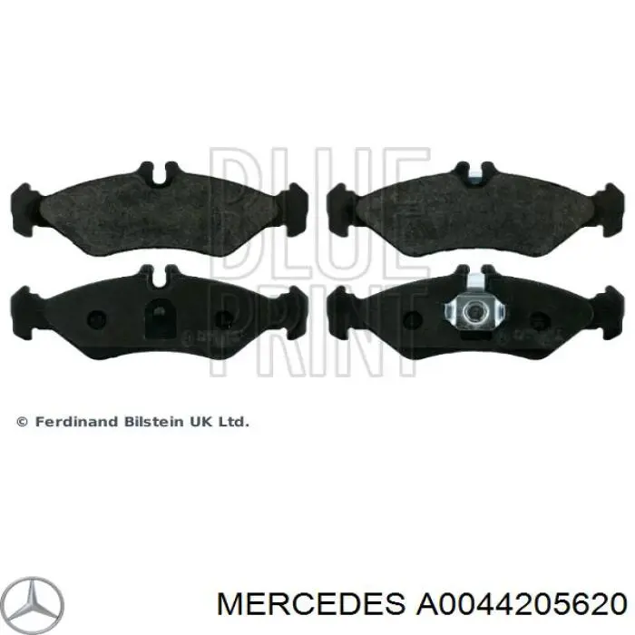 A0044205620 Mercedes колодки гальмові задні, дискові