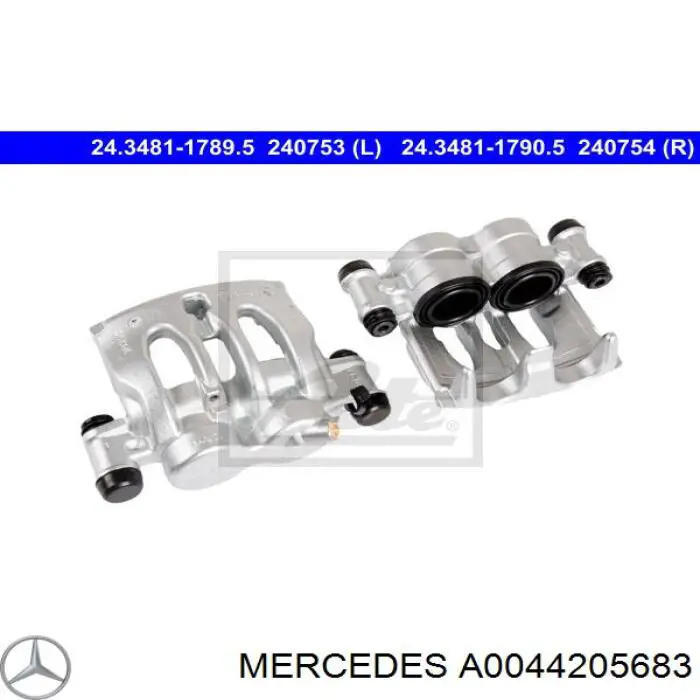 A0044205683 Mercedes супорт гальмівний передній правий