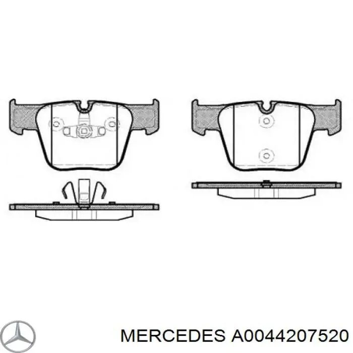 A0044207520 Mercedes Передні гальмівні колодки