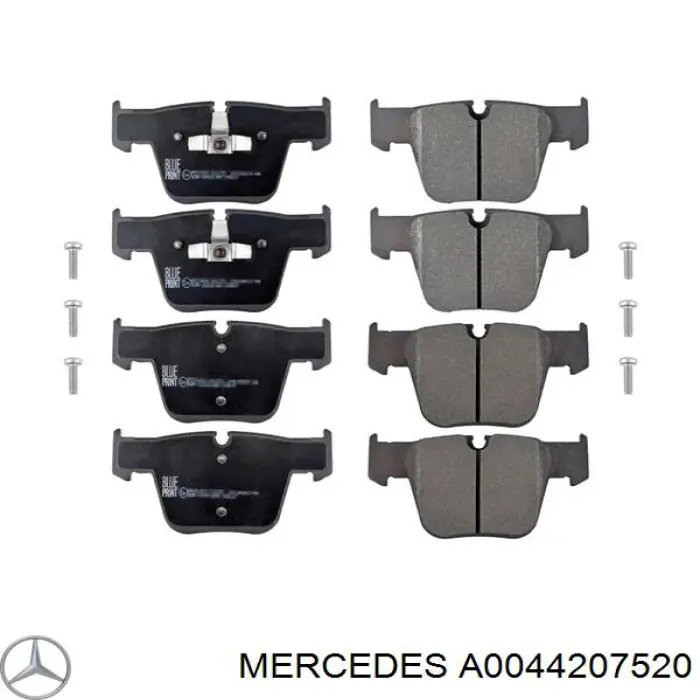 Купити A0044207520 Mercedes Колодки гальмівні передні, дискові