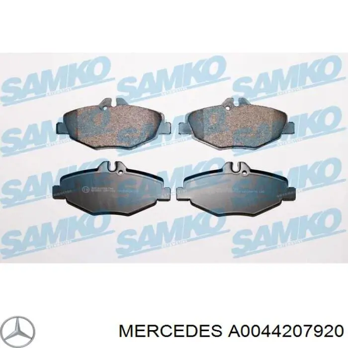 Гальмівні колодки Mercedes A0044207920 ціна, від 36.01 USD