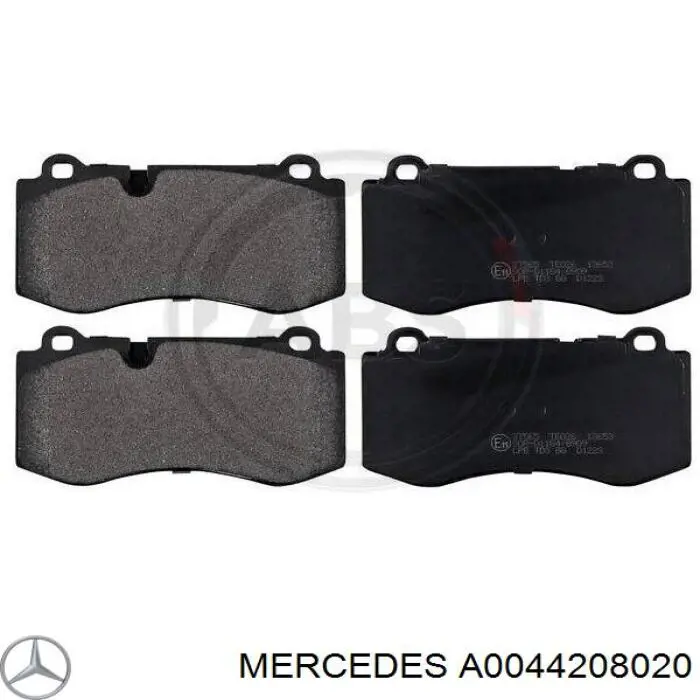 Купити A0044208020 Mercedes Колодки гальмівні передні, дискові