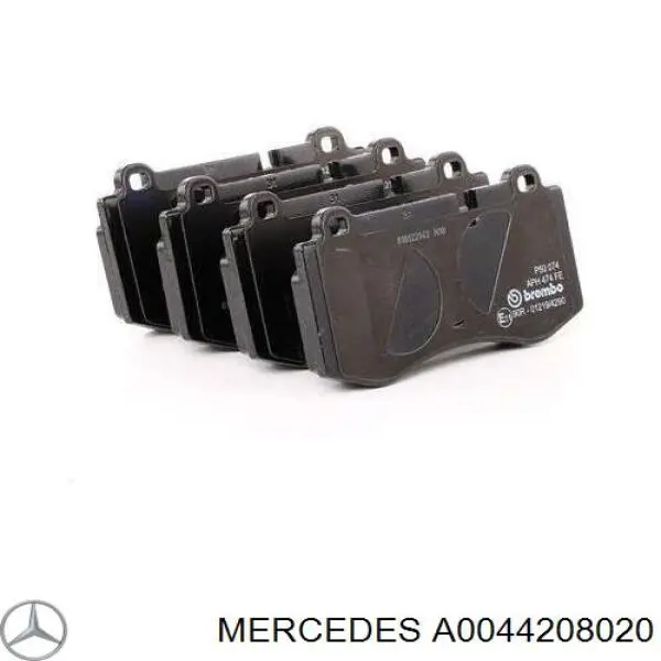 A0044208020 Mercedes колодки гальмівні передні, дискові