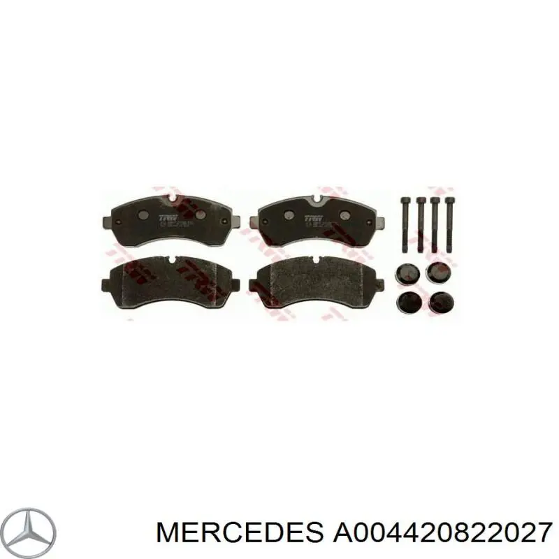 A004420822027 Mercedes колодки гальмівні передні, дискові