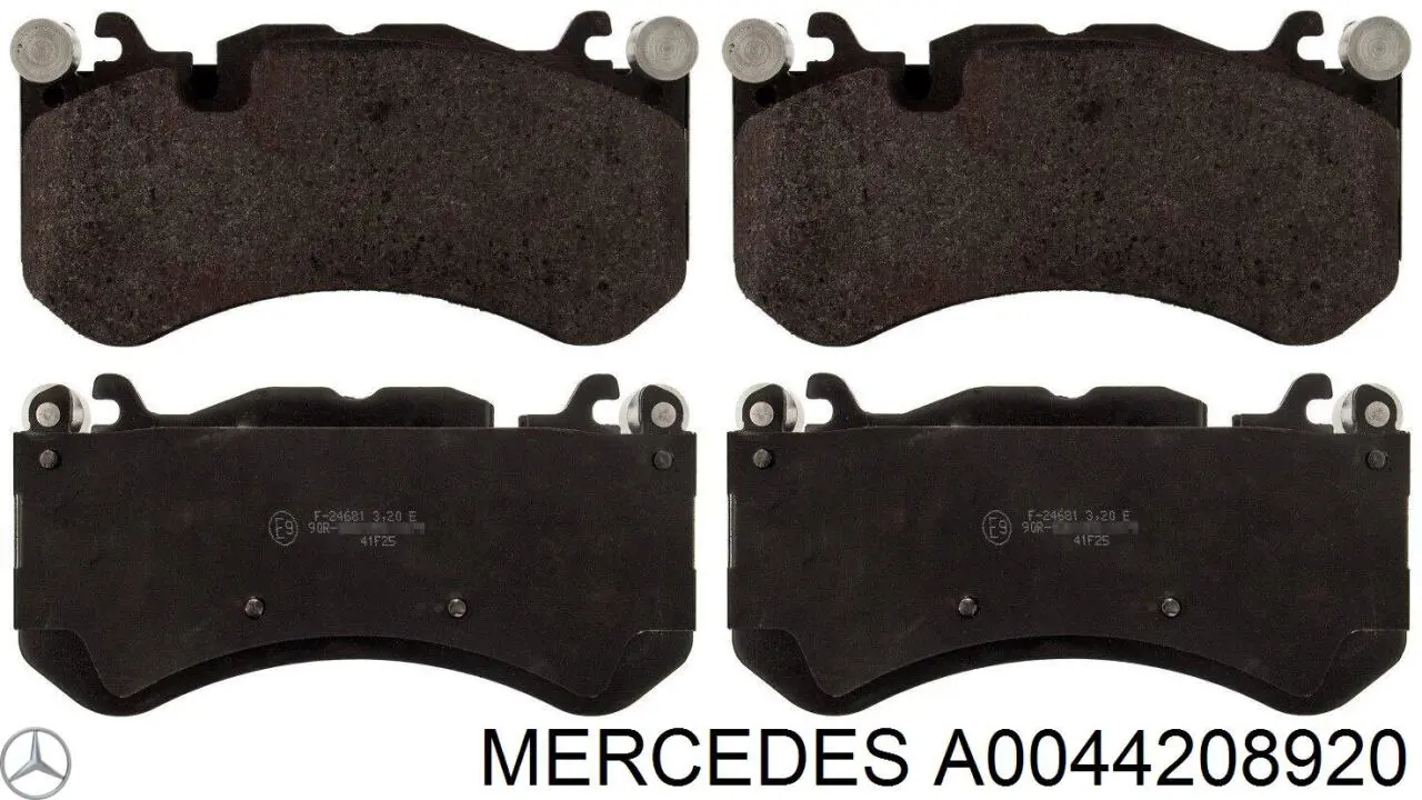 A0044208920 Mercedes колодки гальмівні передні, дискові