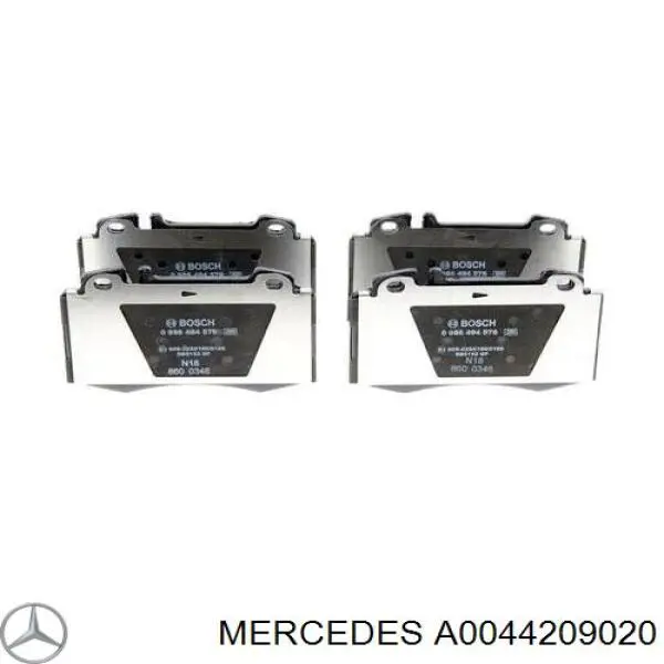 A0044209020 Mercedes колодки гальмівні передні, дискові