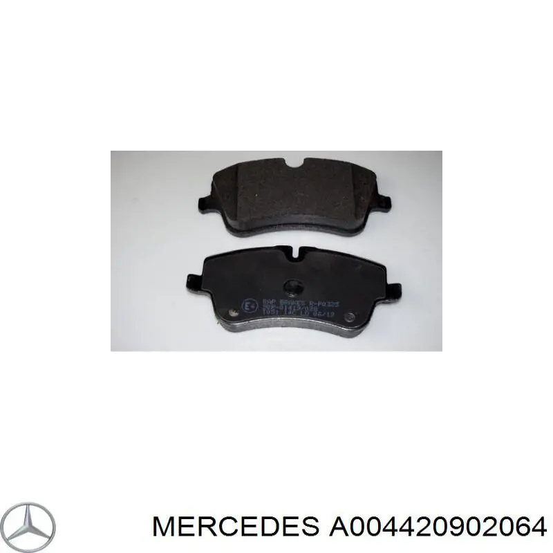 Колодки гальмівні передні, дискові A004420902064 Mercedes