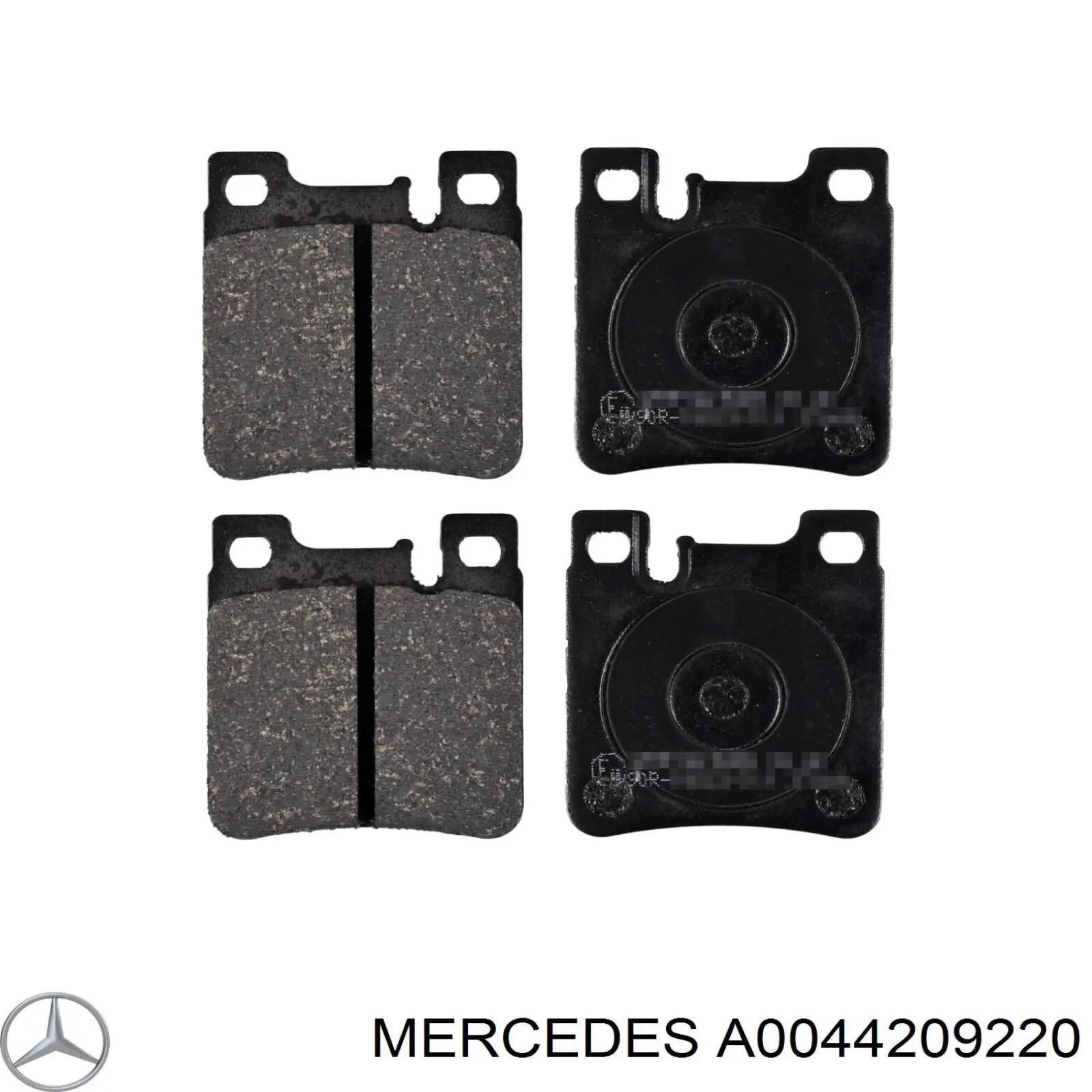 A0044209220 Mercedes колодки гальмові задні, дискові