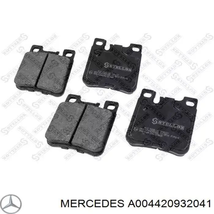 A004420932041 Mercedes колодки гальмові задні, дискові