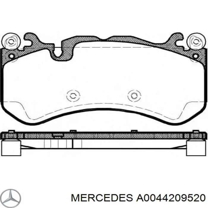 Гальмівні колодки Mercedes A0044209520 ціна, від 147.64 USD