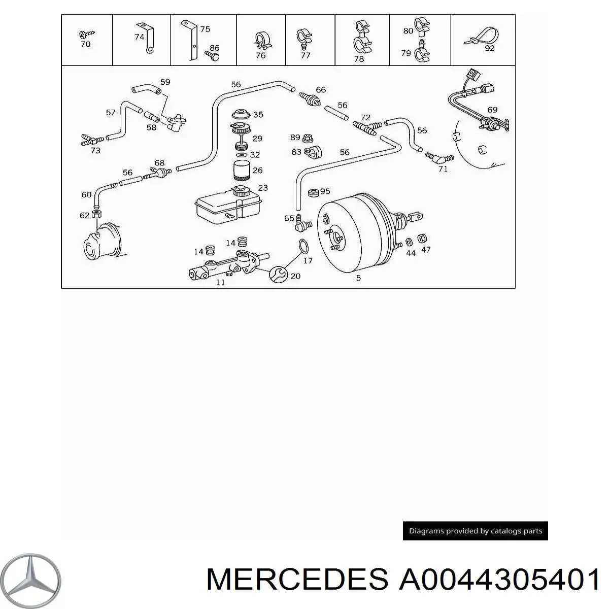 Циліндр головний гальма (Гідротормоз) Mercedes A0044305401 ціна, від 500.57 USD