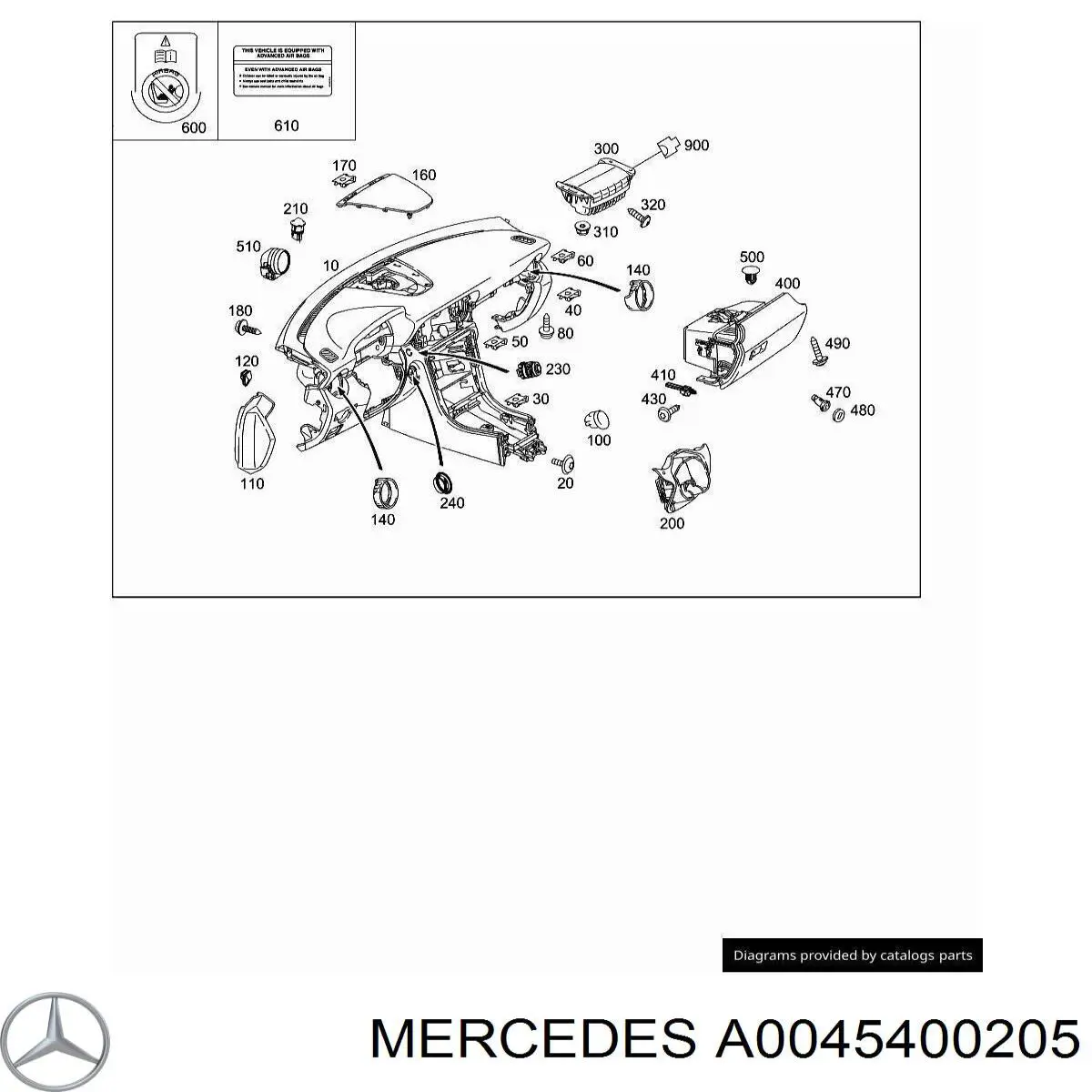  Mercedes A0045400205 ціна, від 36.61 USD