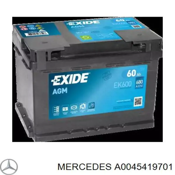 Купити A0045419701 Mercedes Автомобільна батарея