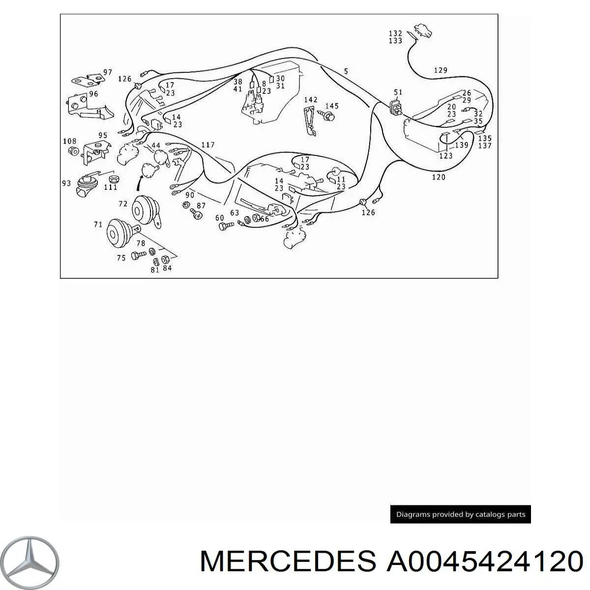 Сигнали звукові Mercedes A0045424120 ціна, від 19.00 USD