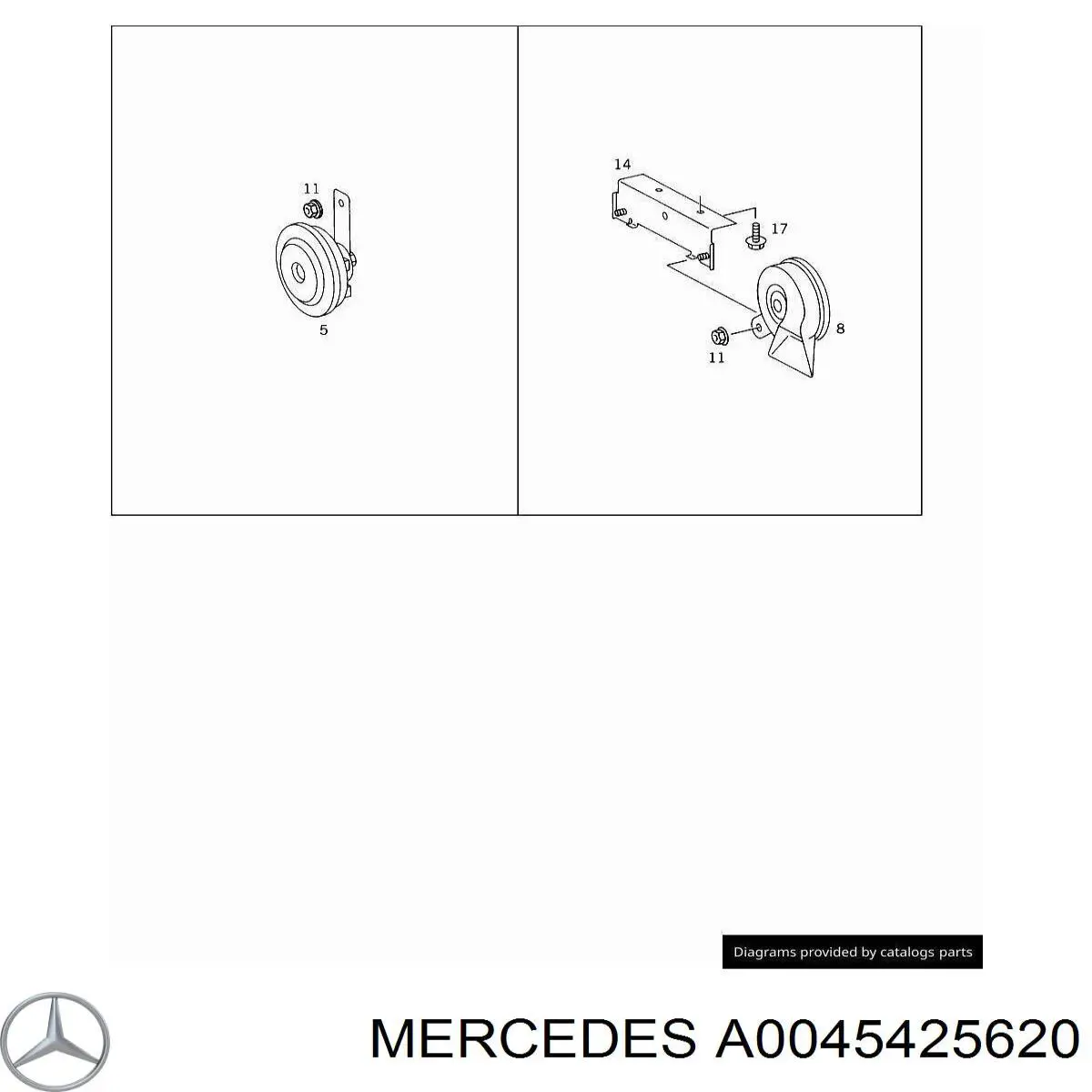 Купити A0045425620 Mercedes Сигнал звукової, клаксон