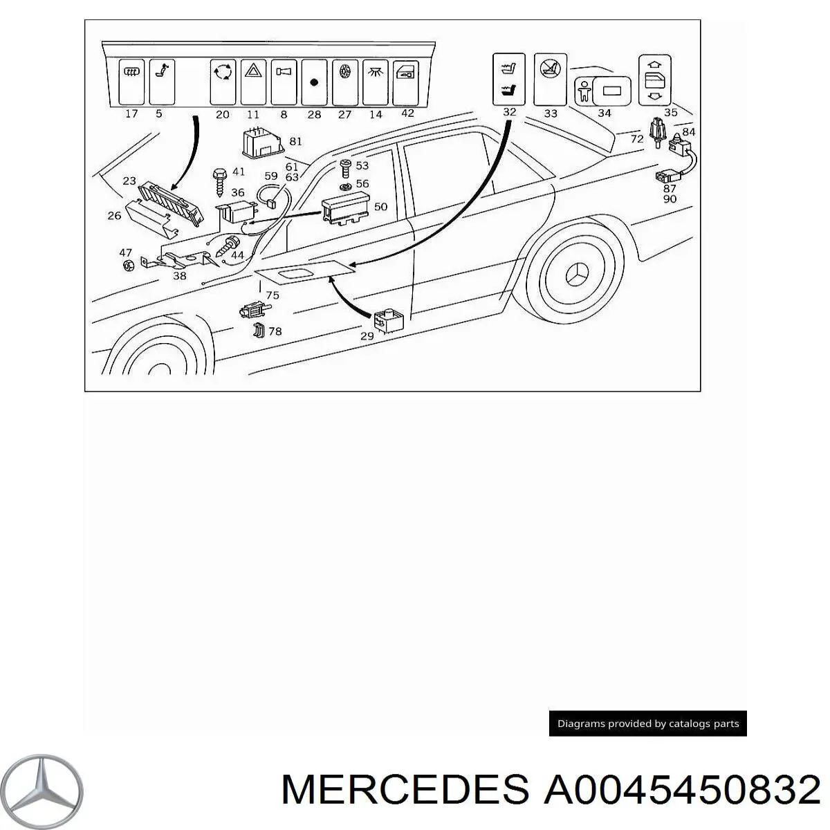 Комутатор системи запалювання Mercedes A0045450832 ціна, від 8.69 USD