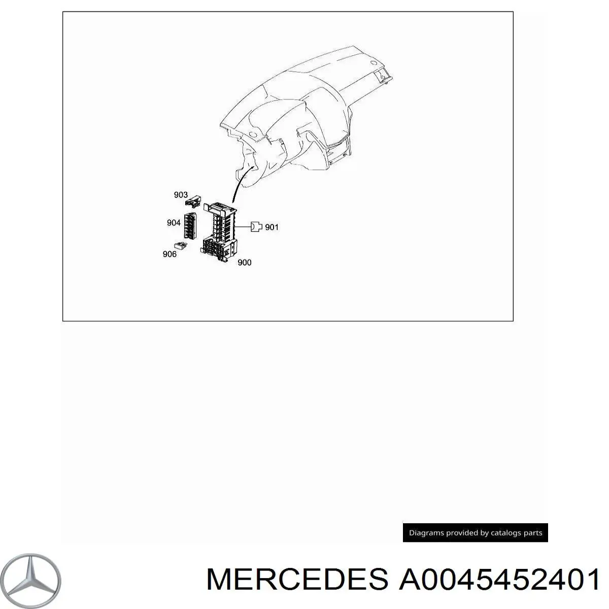 Блок запобіжників задній, салонний Mercedes A0045452401 ціна, від 1.91 USD