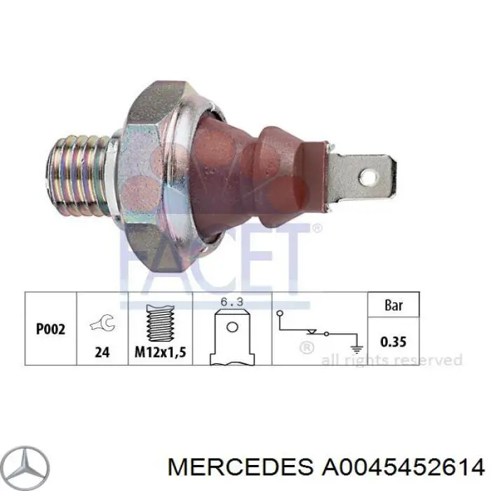 Купити A0045452614 Mercedes Датчик тиску масла
