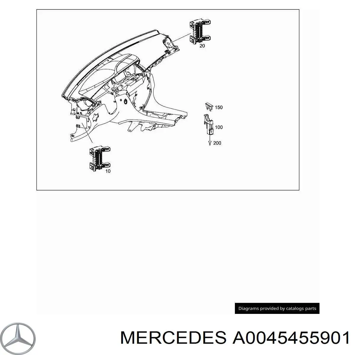 Блок запобіжників задній, салонний Mercedes A0045455901 ціна, від 4.94 USD