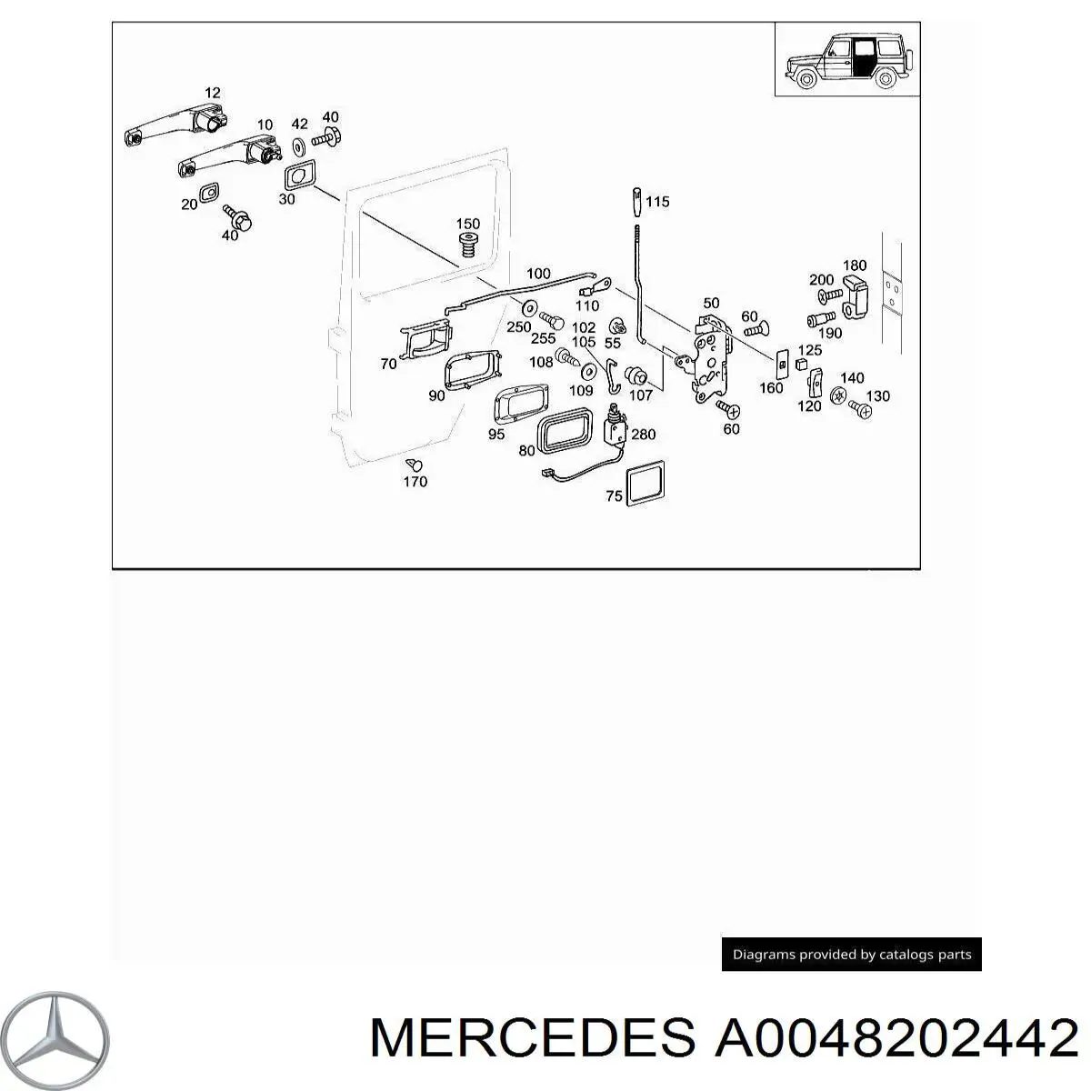 Актуатор замка ляди Mercedes A0048202442 ціна, від 223.42 USD