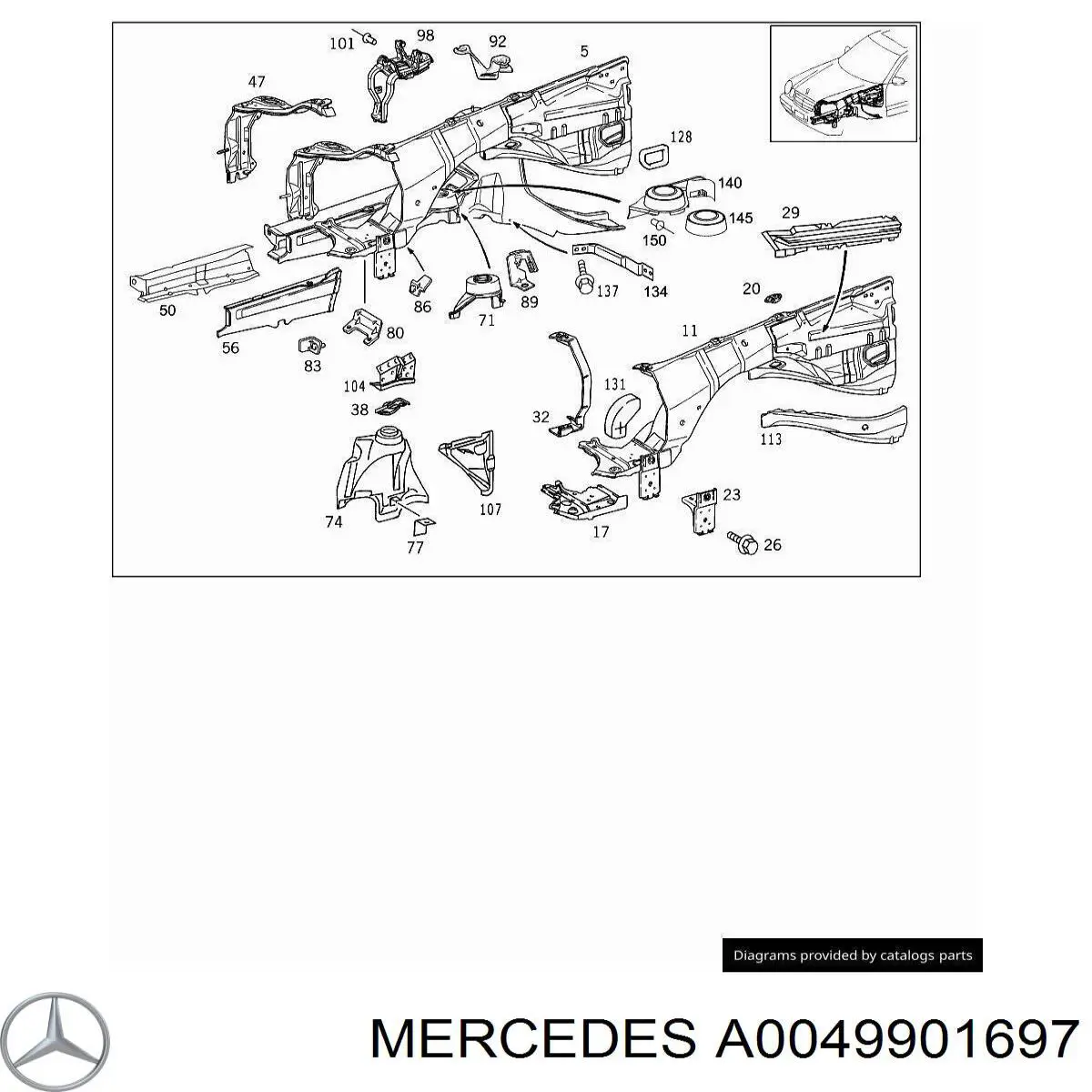  Mercedes A0049901697 ціна, від 1.23 USD