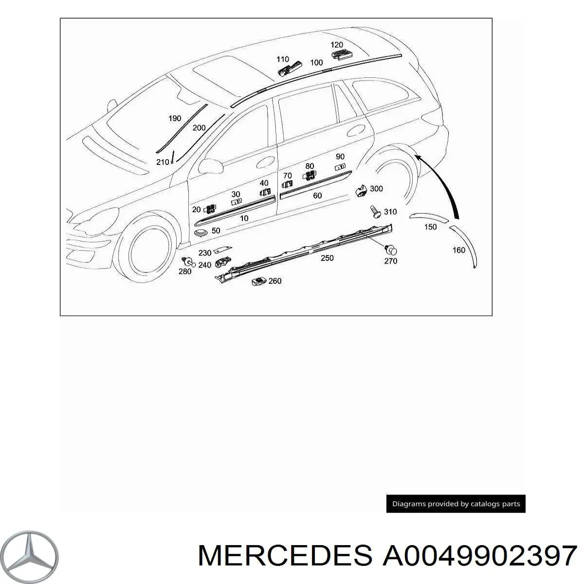  Mercedes A0039900097 ціна, від 1.66 USD