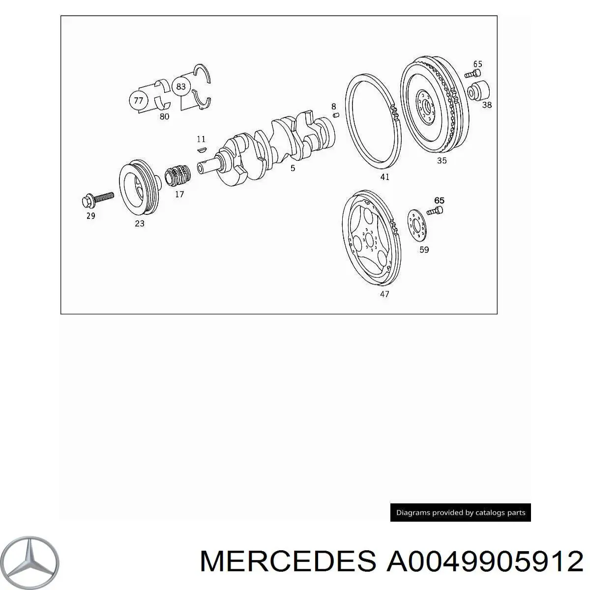 Болт кріплення маховика Mercedes A0049905912 ціна, від 3.19 USD