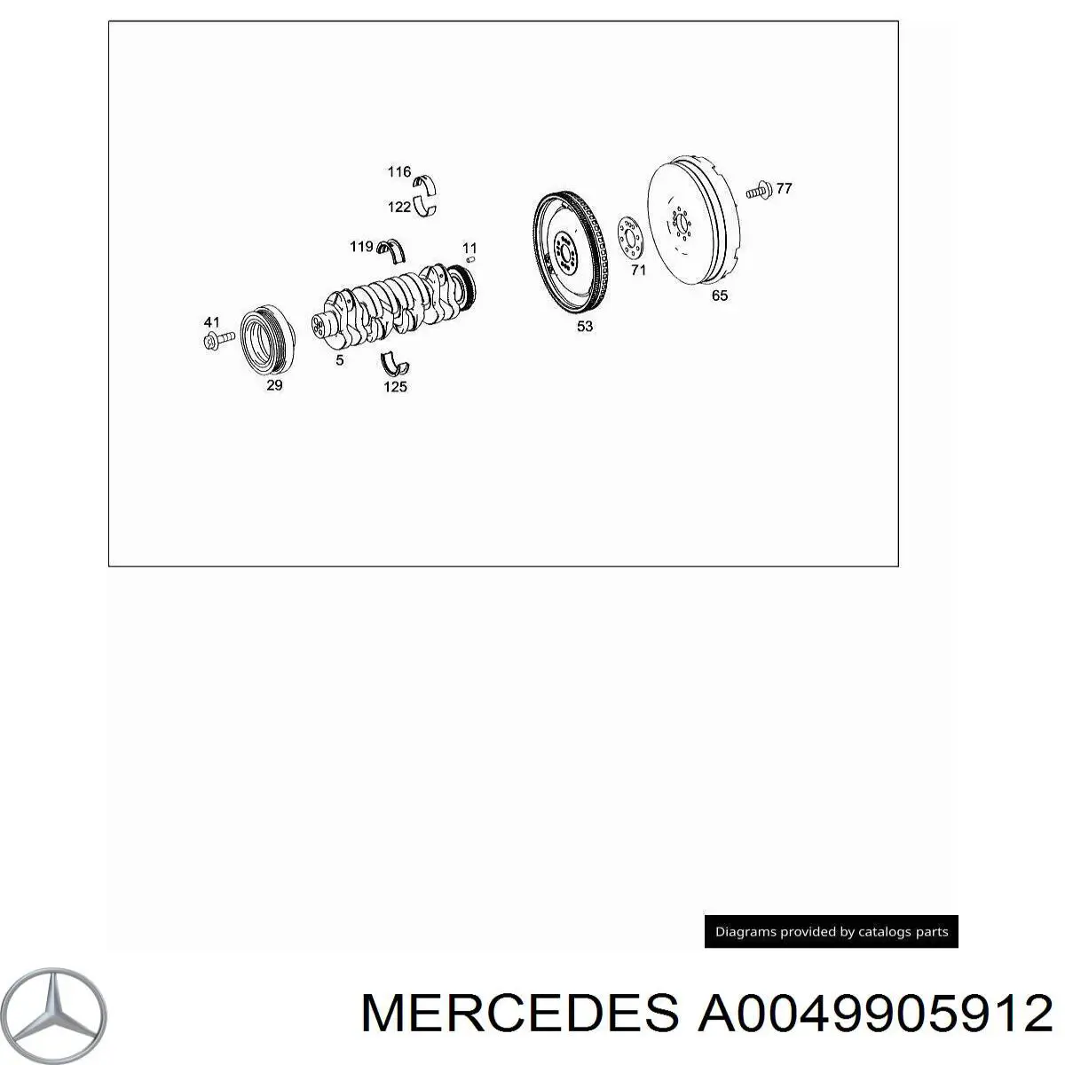 Купити A0049905912 Mercedes Болт кріплення маховика