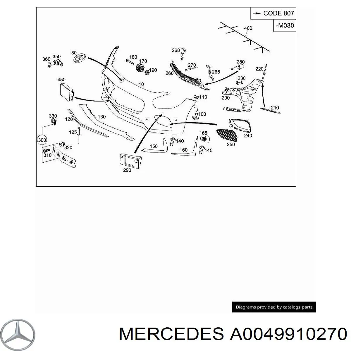 Купити A0049910270 Mercedes 