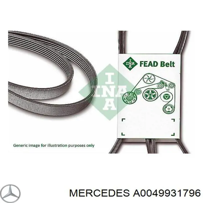 Ремінь приводний, агрегатів A0049931796 Mercedes