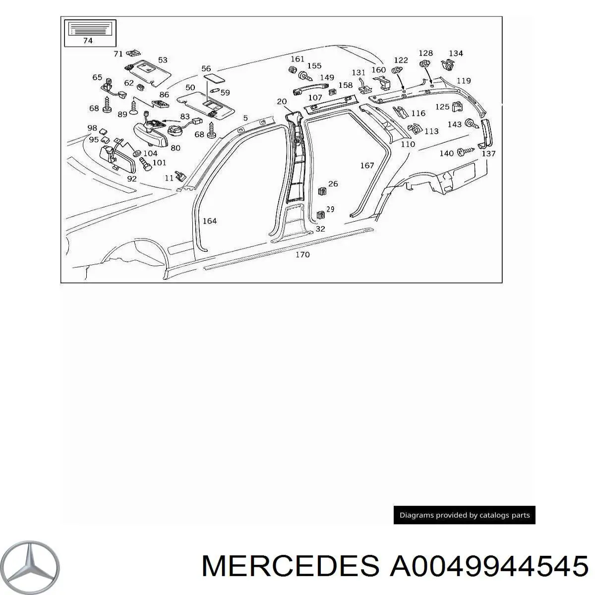  Mercedes A0049944545 ціна, від 4.34 USD