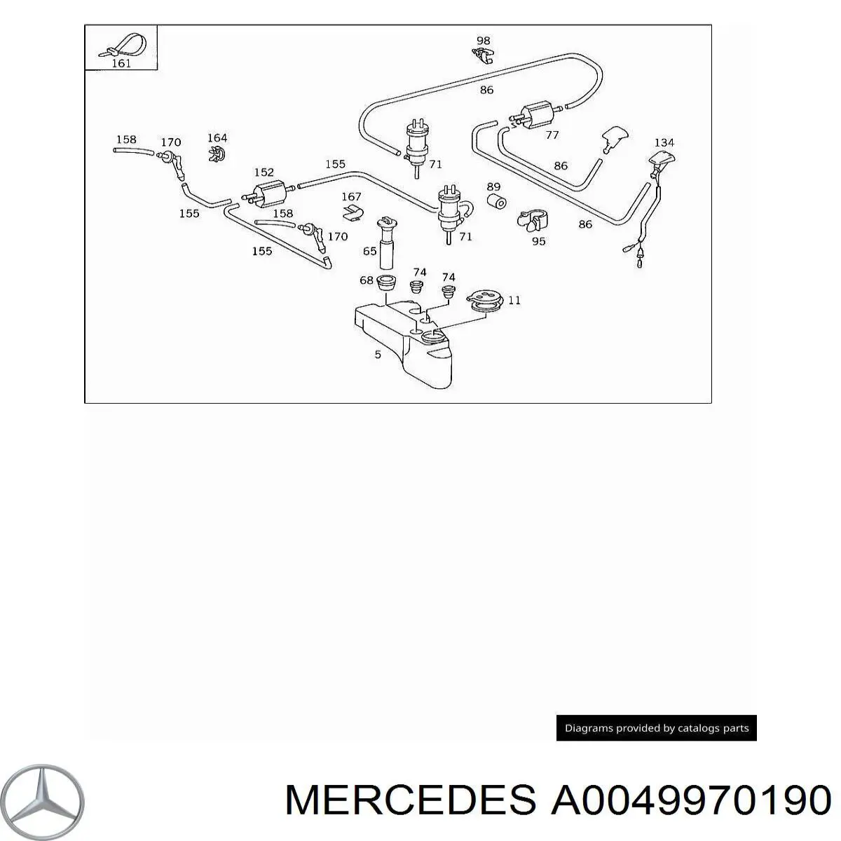 A0049970190 Mercedes Кріплення глушника переднє