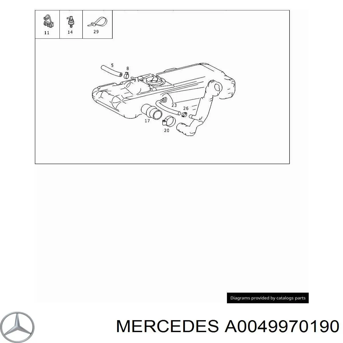 З'єднувальні елементи передні, система випуску Mercedes A0049970190 ціна, від 3.21 USD