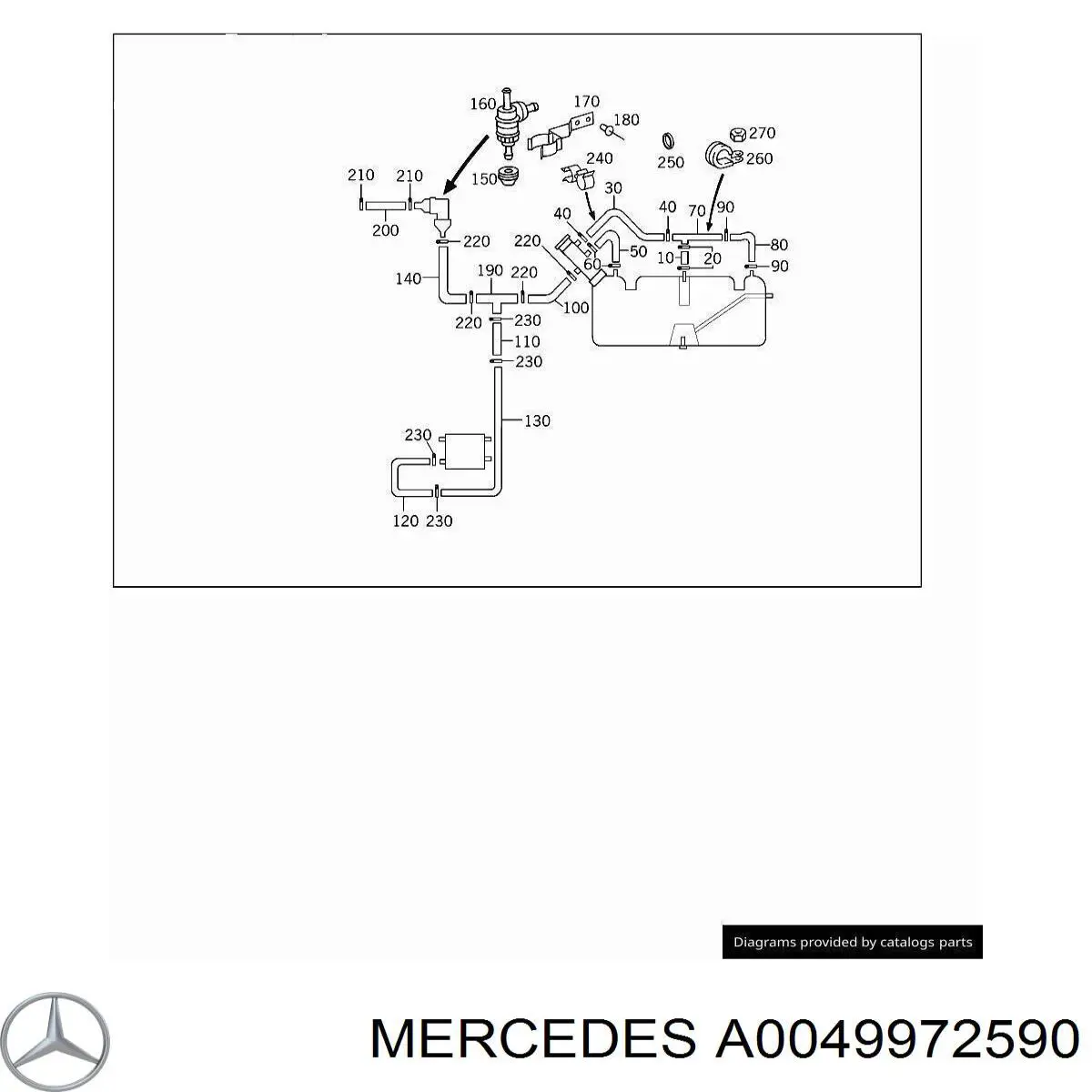 A0049972590 Mercedes Кріплення глушника переднє