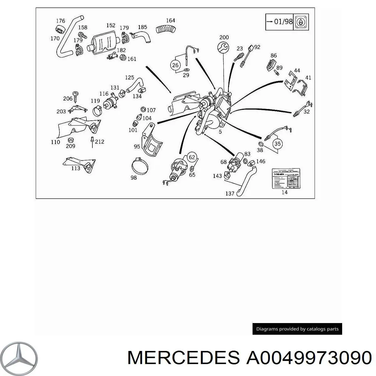 A0049973090 Mercedes 