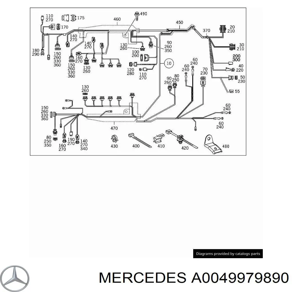 Хомут пластиковий універсальний Mercedes A0049979890 ціна, від 0.18 USD