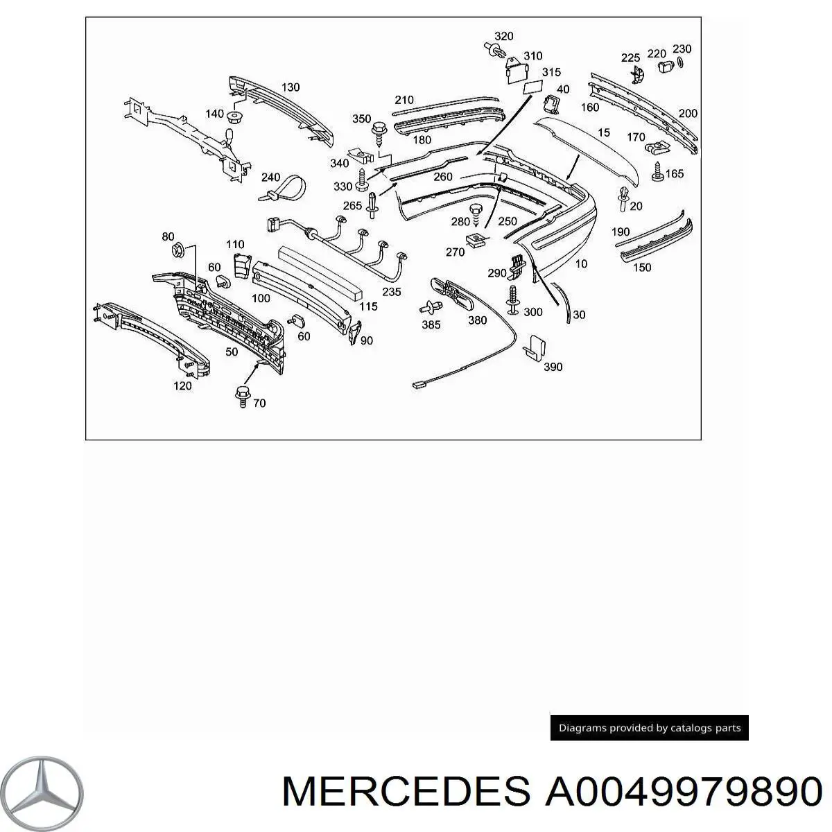 Купити A0049979890 Mercedes Хомут пластиковий універсальний