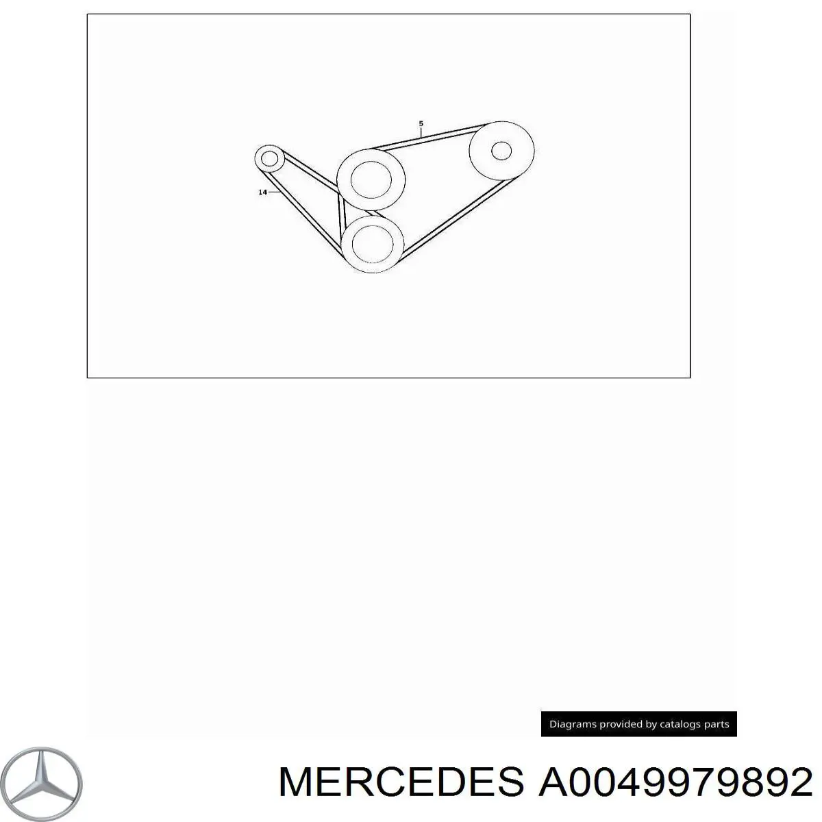 Клиновий ремінь Mercedes A0049979892 ціна, від 4.53 USD
