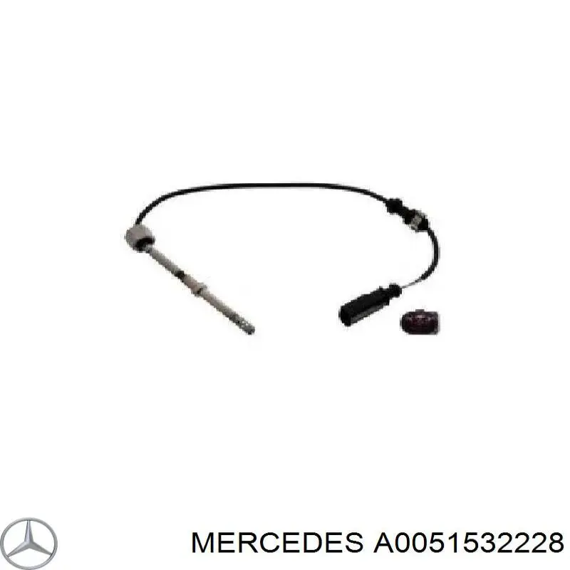 Купити A0051532228 Mercedes Датчик температури відпрацьованих газів (ВГ), перед фільтром сажі