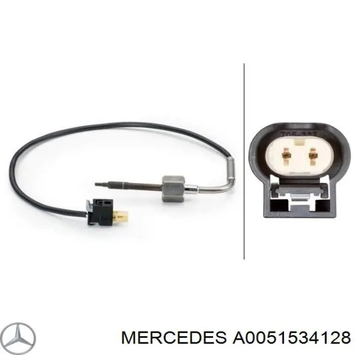 Купити A0051534128 Mercedes Датчик температури відпрацьованих газів (ВГ), до каталізатора