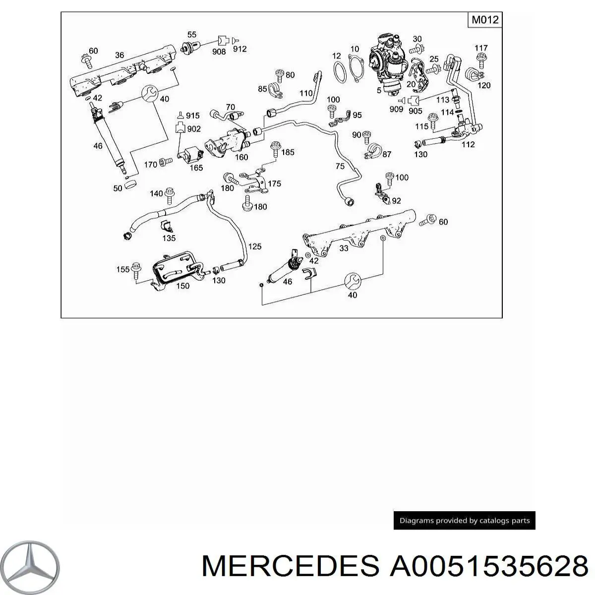 Датчик тиску палива Mercedes A0051535628 ціна, від 211.10 USD