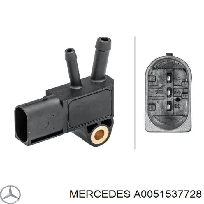 Купити A0051537728 Mercedes Датчик тиску вихлопних газів